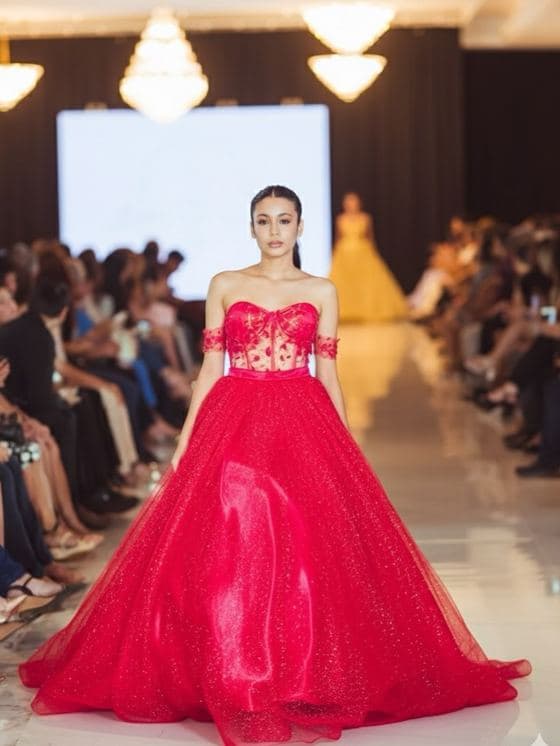 Vestido rojo de 15 años